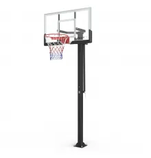Баскетбольная стойка стационарная UNIX Line B-Stand-TG 54"x32" R45 H230-305 см